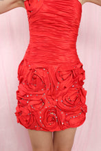 ❤️ 00s Ruched Rosette Dress