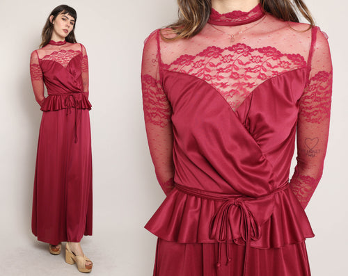 80s Romantic Lace Dress
