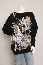 80s Metallic Butterfly Sweater