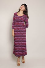 70s Abstract Mod Maxi Dress