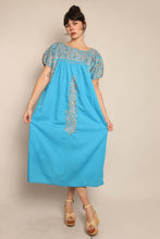 90s Blue Oaxacan Dress