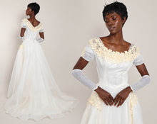 60s Chiffon Dress Set With Train