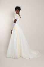 60s Chiffon Dress Set With Train
