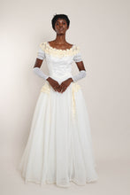 60s Chiffon Dress Set With Train