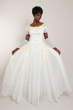 60s Chiffon Dress Set With Train