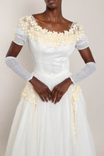60s Chiffon Dress Set With Train