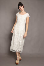 90s Silk Lace & Ribbon Trim Dress