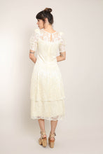 80s Tiered Lace Midi Dress