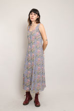 90s Periwinkle Floral Dress