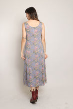 90s Periwinkle Floral Dress