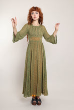 40s Embroidered Chiffon Dress