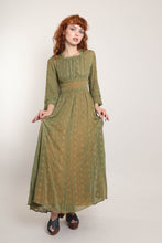 40s Embroidered Chiffon Dress