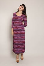 70s Abstract Mod Maxi Dress