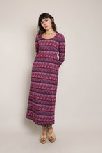 70s Abstract Mod Maxi Dress