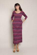 70s Abstract Mod Maxi Dress