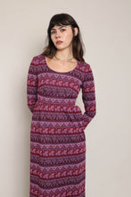 70s Abstract Mod Maxi Dress