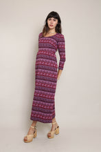 70s Abstract Mod Maxi Dress