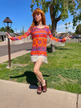 60s Psychedelic Fringe Dress