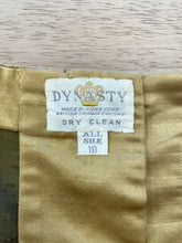 50s Golden Silk Dress
