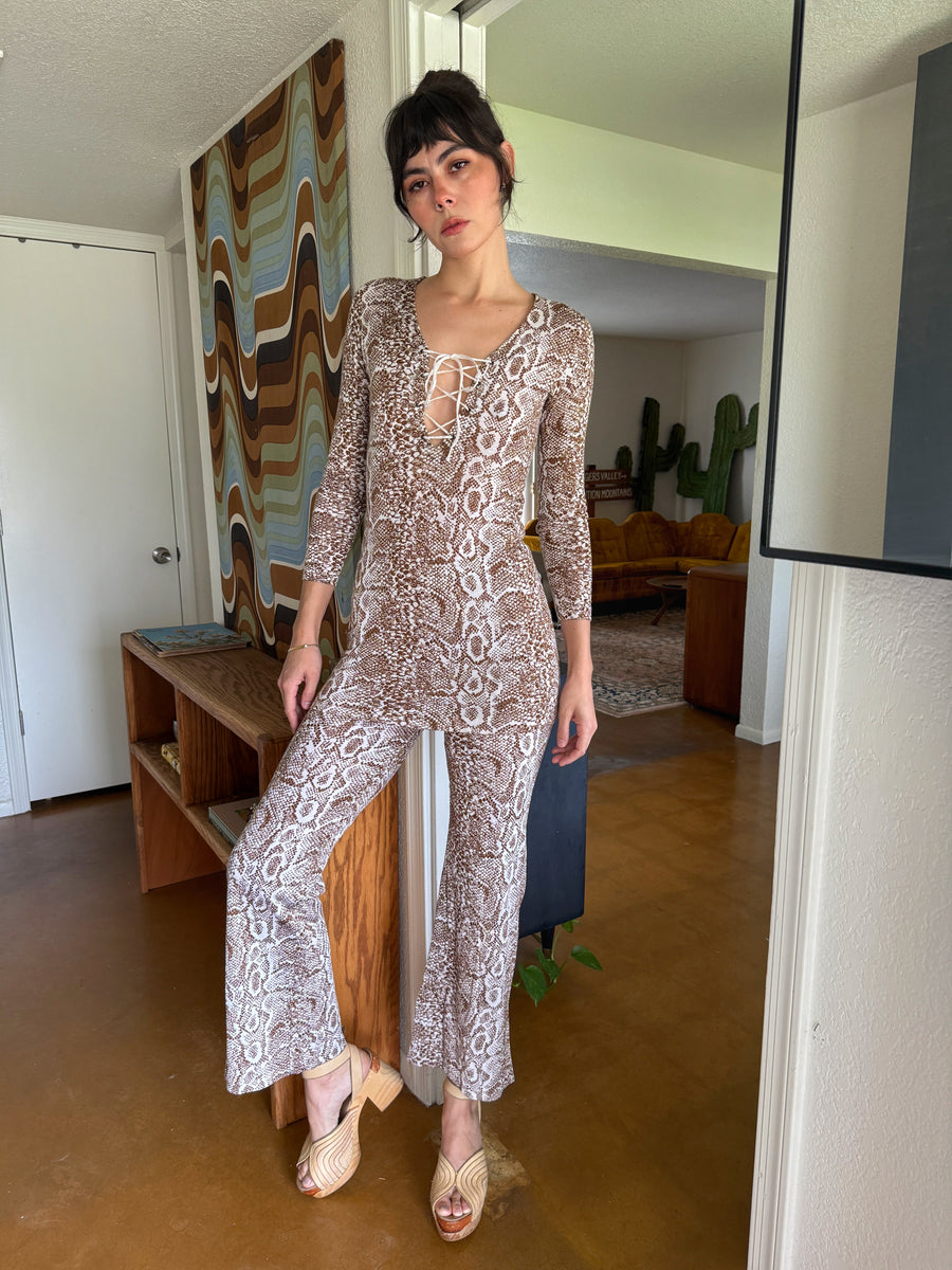 70s Snake Print Two Piece Set – Luxie Vintage