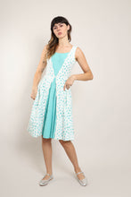 50s Teal Floral Dress