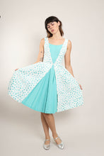 50s Teal Floral Dress