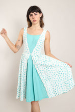 50s Teal Floral Dress