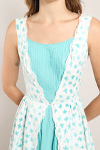 50s Teal Floral Dress