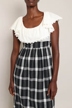 70s Eyelet Lace Collar Dress
