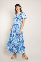 70s Abstract Flutter Sleeve Dress