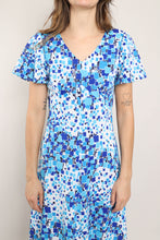 70s Abstract Flutter Sleeve Dress