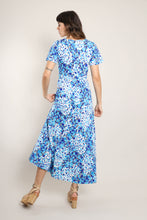 70s Abstract Flutter Sleeve Dress
