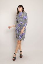 80s Purple Floral Dress