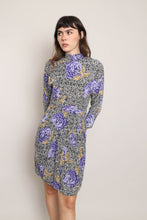 80s Purple Floral Dress