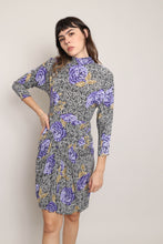 80s Purple Floral Dress