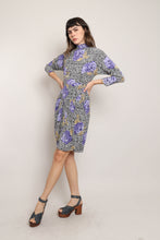 80s Purple Floral Dress