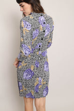 80s Purple Floral Dress