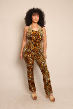 90s Velvet Leopard Jumpsuit
