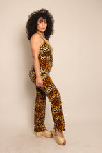 90s Velvet Leopard Jumpsuit