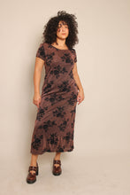 90s Copper Floral Dress