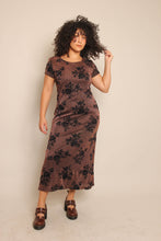 90s Copper Floral Dress