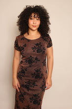 90s Copper Floral Dress