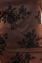 90s Copper Floral Dress