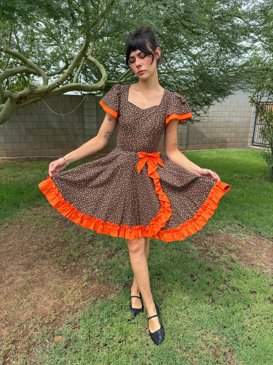 70s Pumpkin Patch Dress