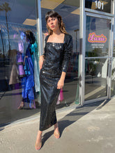 80s Sequined Open Back Dress
