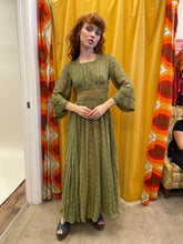 40s Embroidered Chiffon Dress