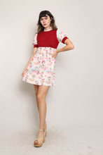 70s Novelty Print Mini Dress