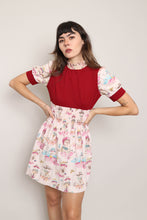 70s Novelty Print Mini Dress
