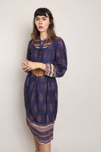 70s Purple Cotton Dress