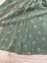 40s Embroidered Chiffon Dress